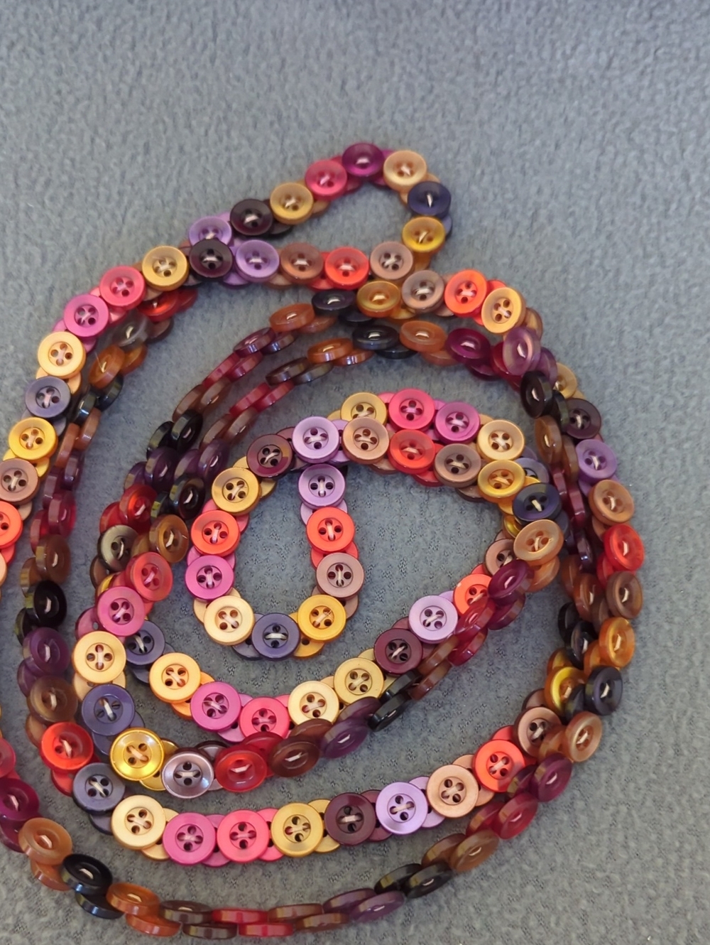 Handmade Vintage Button Necklace.